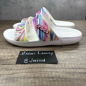 CROCS~Women’s~Classic Out Of This World Dual Slide Sandals~Size 8